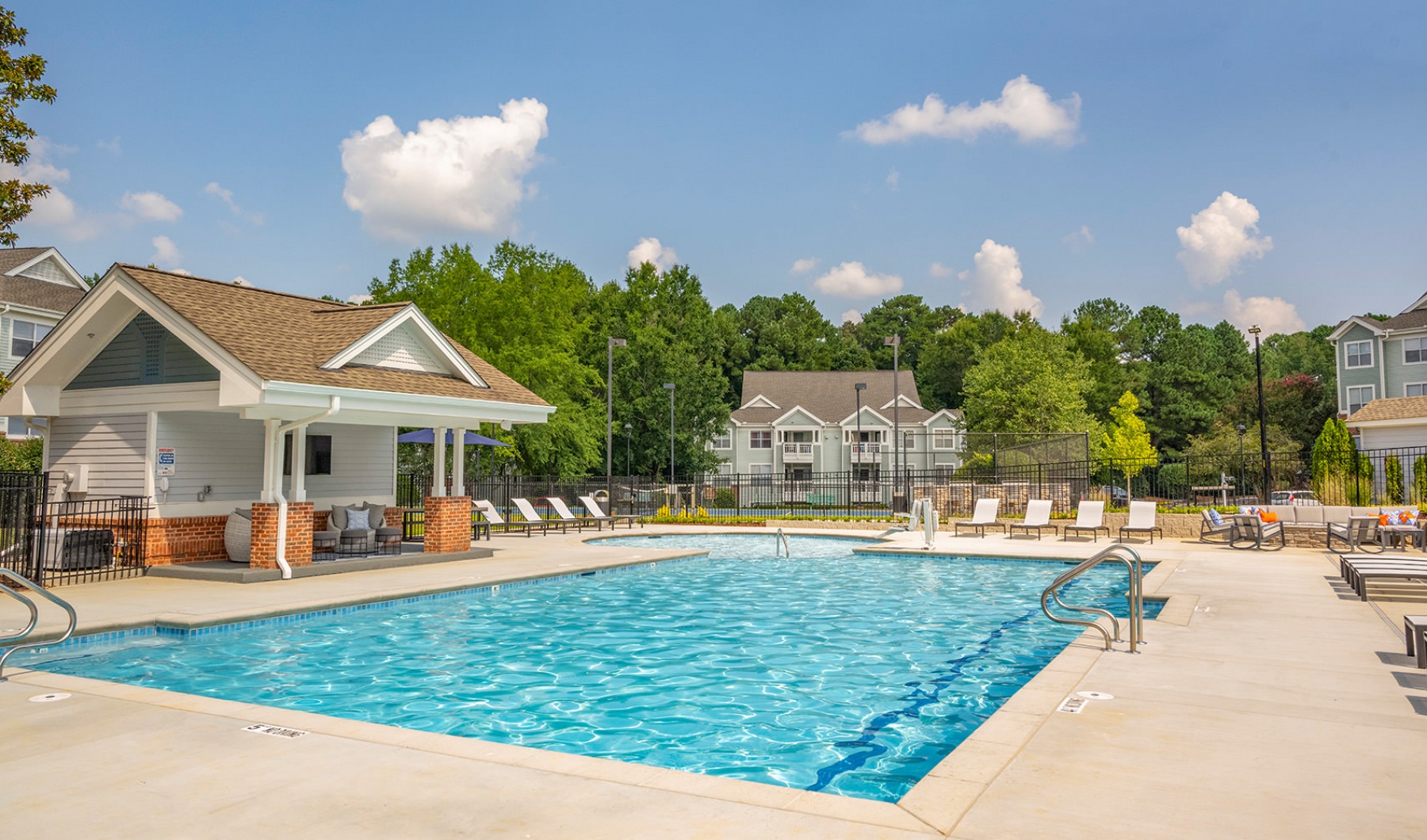 Sparkling swimming pool